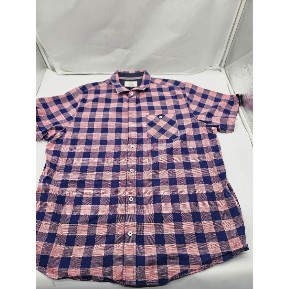Flay & Anthem Men's Short Sleeve Check Shirt Size XL Cotton - Picture 4 of 8